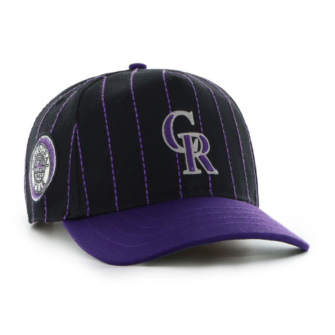 Colorado Rockies Rawlings '47 Brand Pinstripe Hitch Hat - Image 2