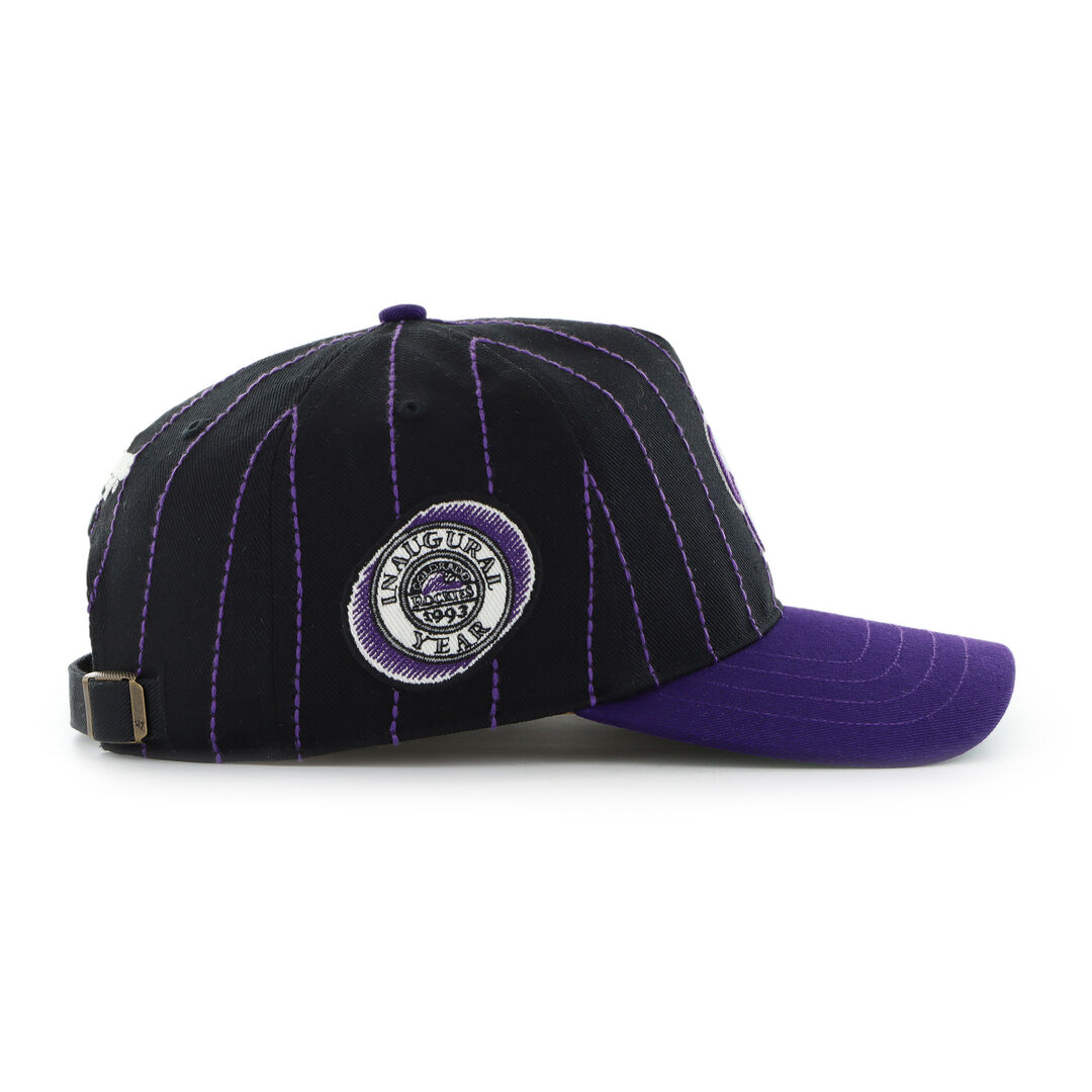 Colorado Rockies Rawlings '47 Brand Pinstripe Hitch Hat - Image 3