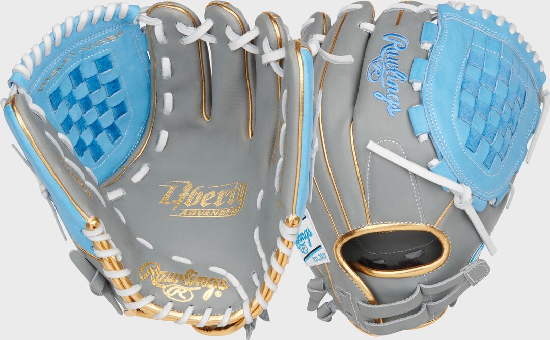 Liberty Advanced Color Series 12 in Fastpitch Glove Gray/Columbia Blue