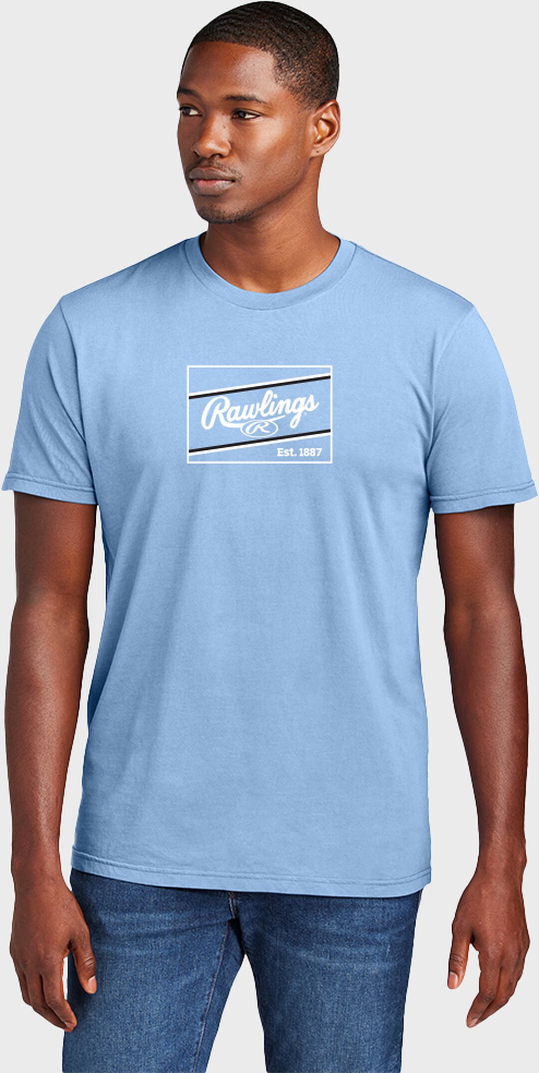 Rawlings Light Blue Patch T-Shirt - Image 2